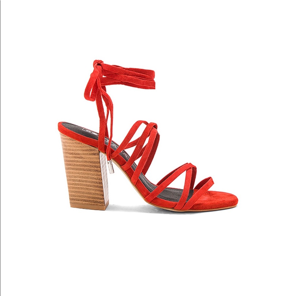 Sol Sana Layla Heel in Flame Suede